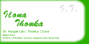 ilona thomka business card